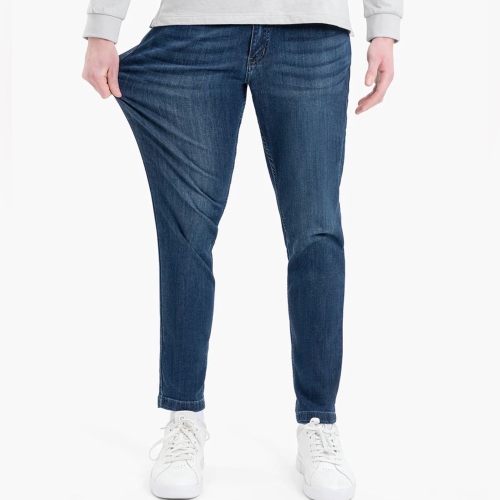 Mugsy Fultons Jeans 40x30 Stretch Denim Dark Wash Slim Straight Comfort